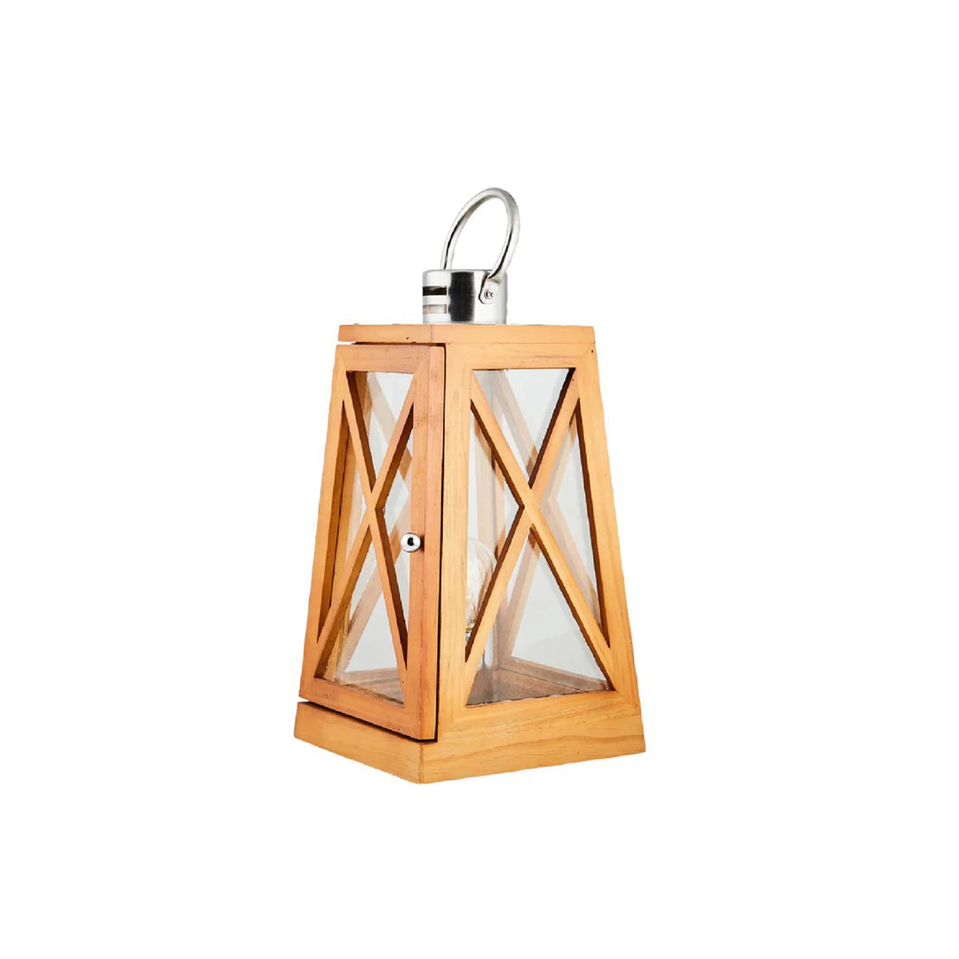 Travis Natural Lantern Wooden Lamp
