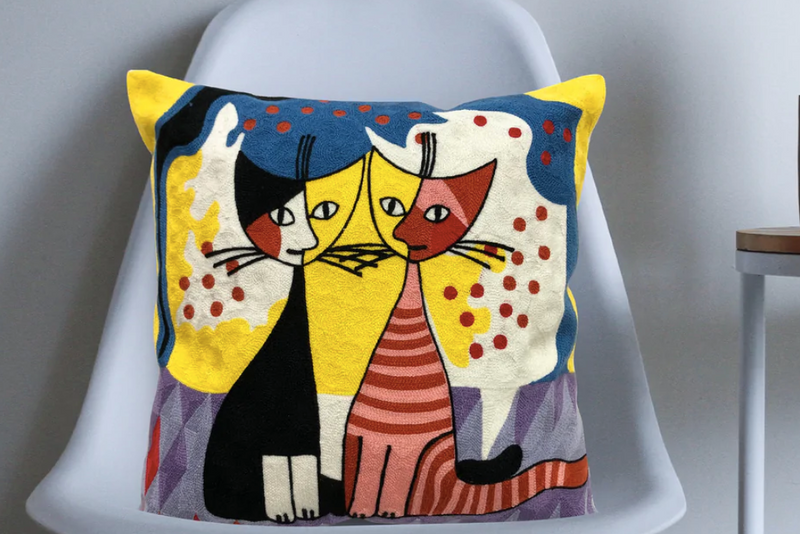 Two Kitty Love Cushion