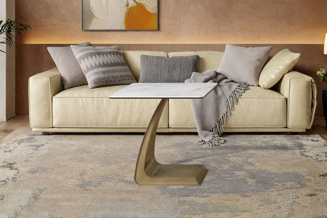 Filo Dorato Sintered Stone Side Table