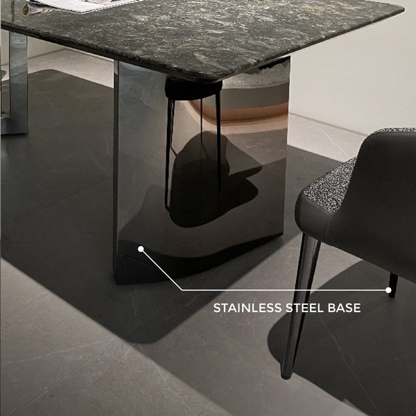 Veneto Luxurious  Black Galaxy Carrara Marble Dining Table