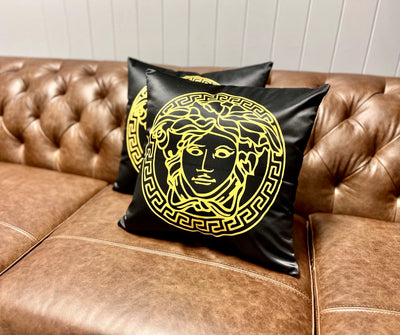 Versace Cushion Black & Gold