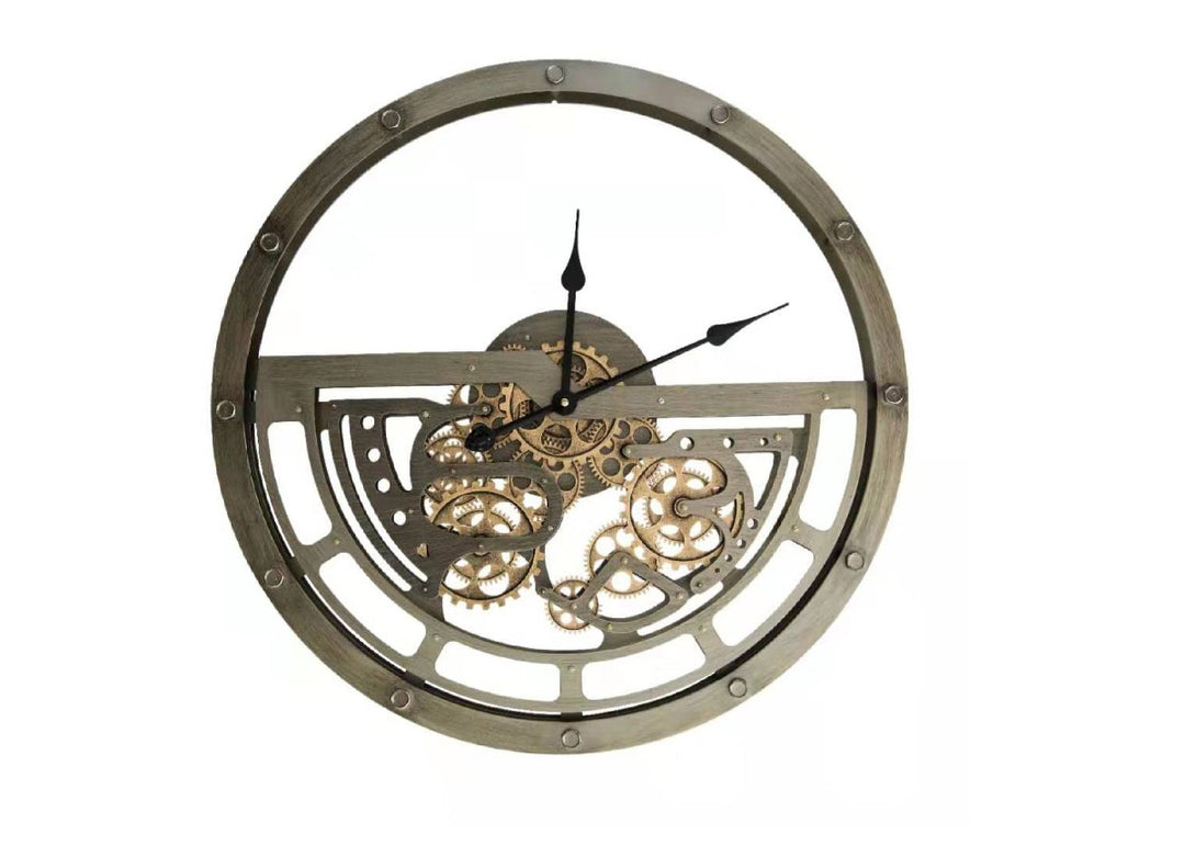 Vintage Moving Cog Wall Clock 68CM