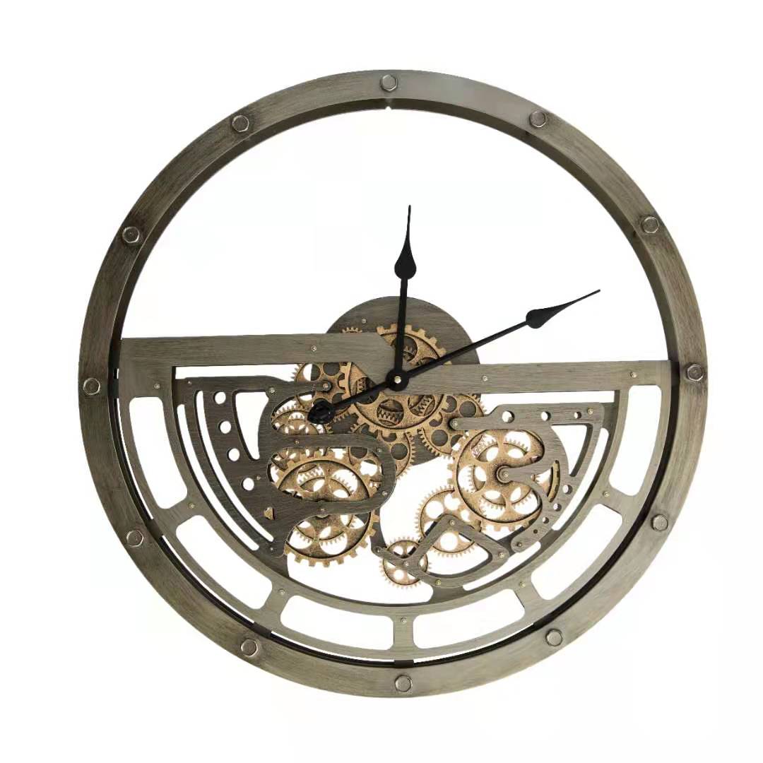 Vintage Moving Cog Wall Clock 68CM