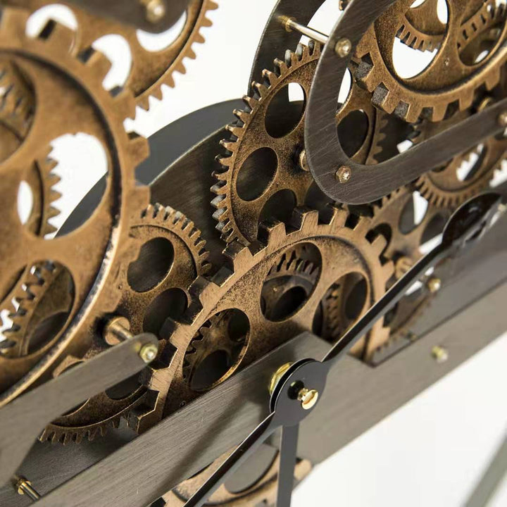 Vintage Moving Cog Wall Clock 68CM