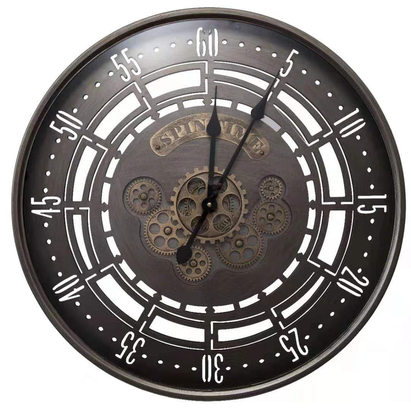 Vintage Moving Cogs Clock