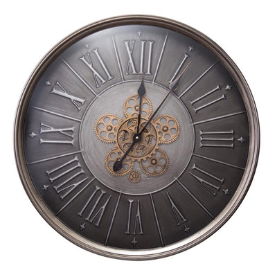 Vintage  Moving Cogs Wall Clock 60cm - Marco Furniture