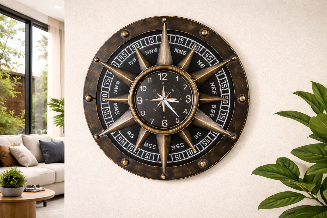 Atlas Compass Wall Clock (85cm)