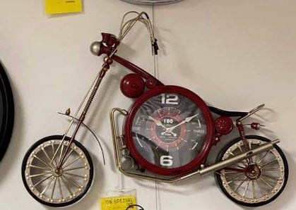 Vintage Style Bike Wall Clock