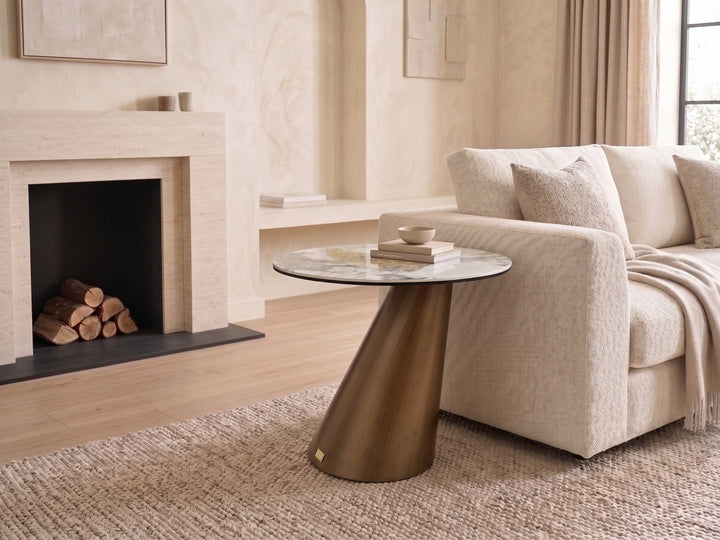 Vita Luno Sintered Stone Corner Table