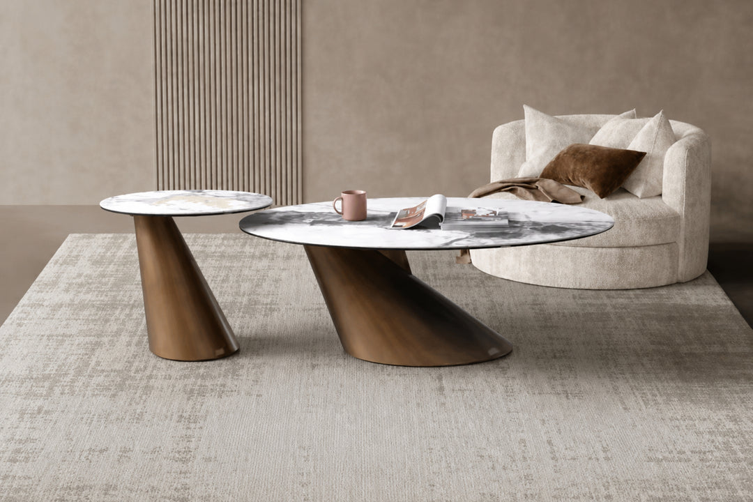 Vita Luno Sintered Stone Corner Table