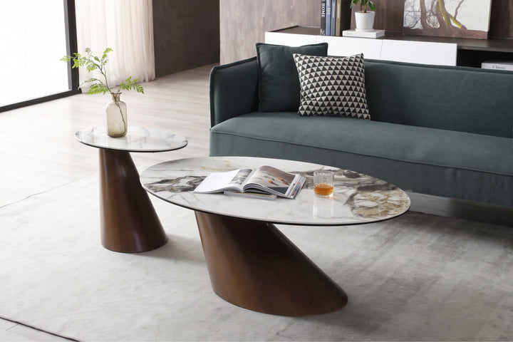 Vita Luno Sintered Stone Corner Table