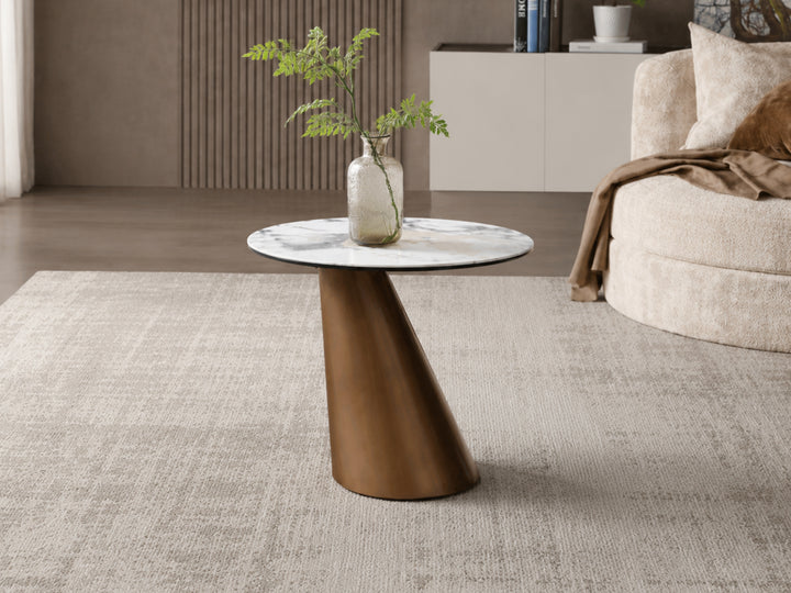 Vita Luno Sintered Stone Corner Table