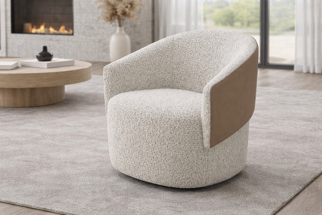 Emporium Woven Fabric Ascent Swivel Armchair