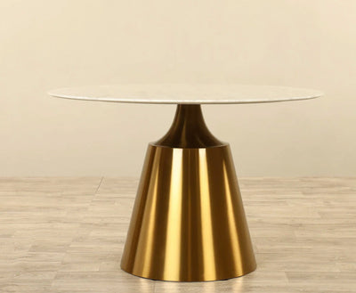 Amara Pedestal Marble Dining Table