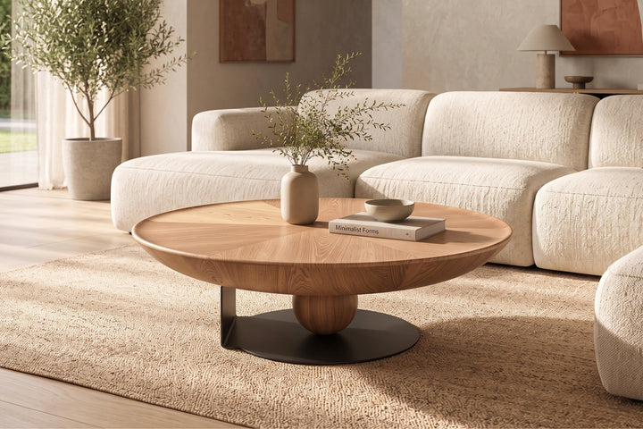 Amazon Light Wood Round Nesting Coffee Table