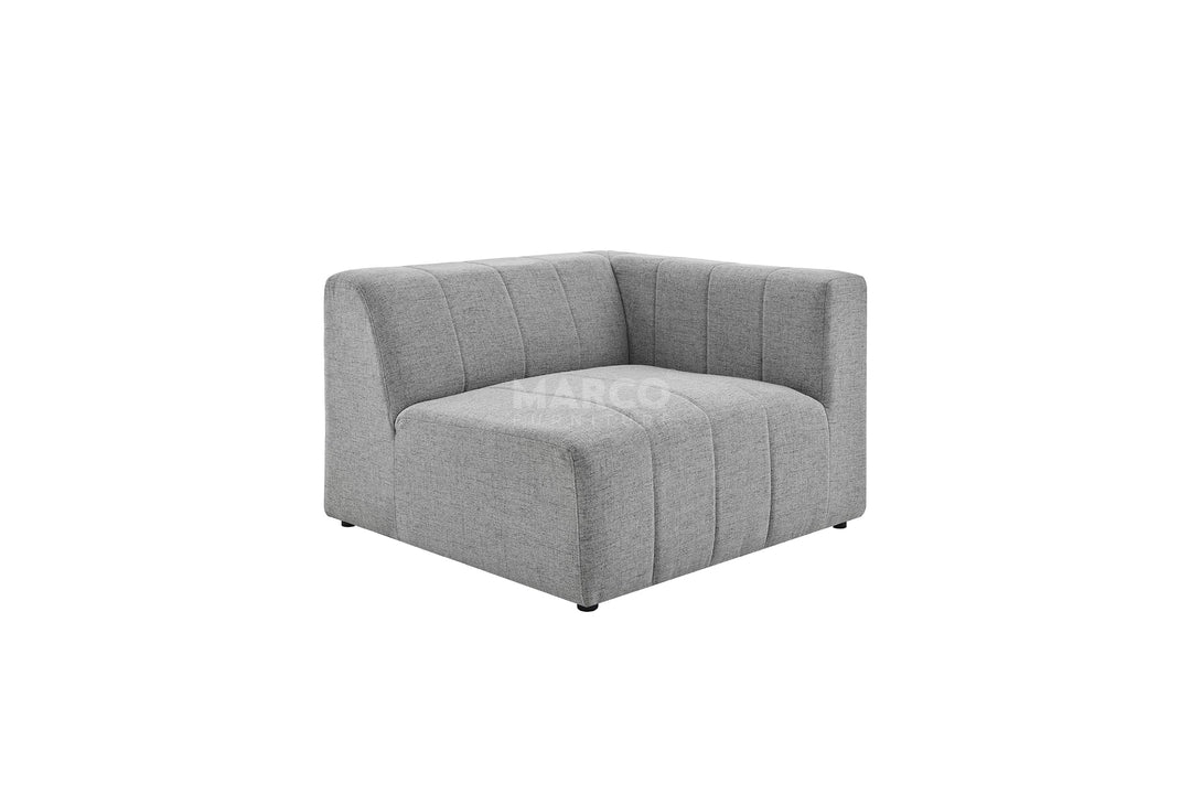 Gray sofa on a white background