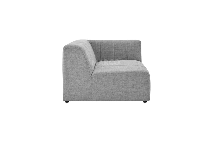 Gray corner sofa on a white background