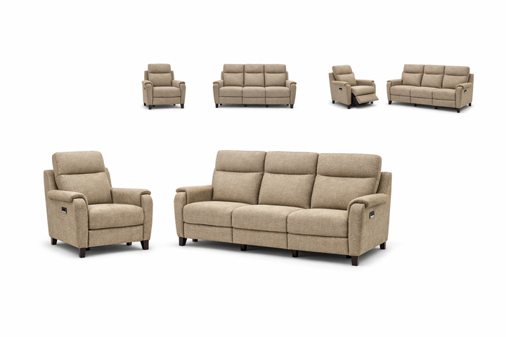 Captiva Fabric Reclining Lounge Sofa – Modern Recliner Couch