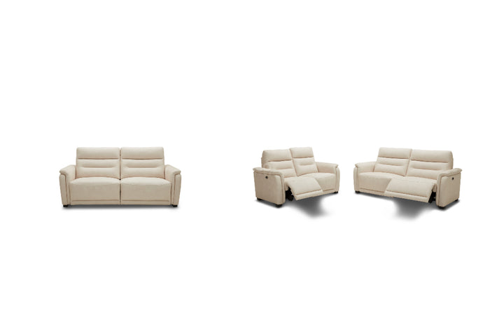 Set of beige sofas on a white background