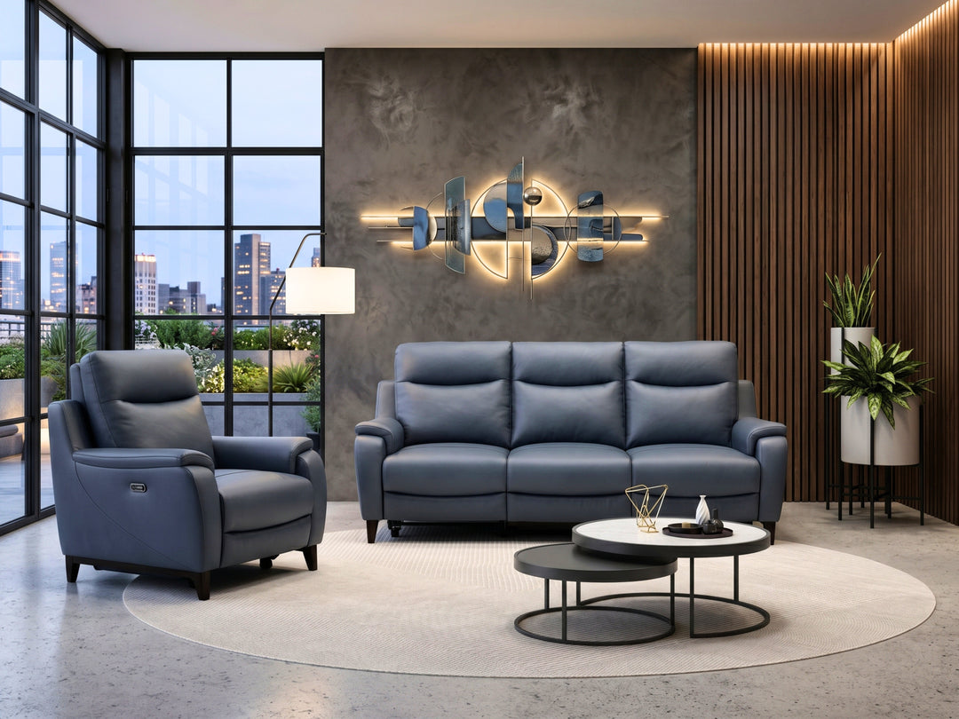 Captiva Leather Recliner Lounge –  Electric Reclining Sofa