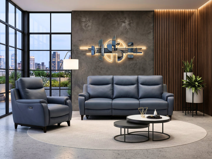 Captiva Leather Recliner Lounge –  Electric Reclining Sofa