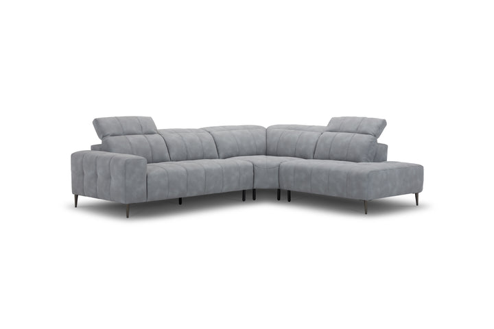 Gray sectional sofa on a white background