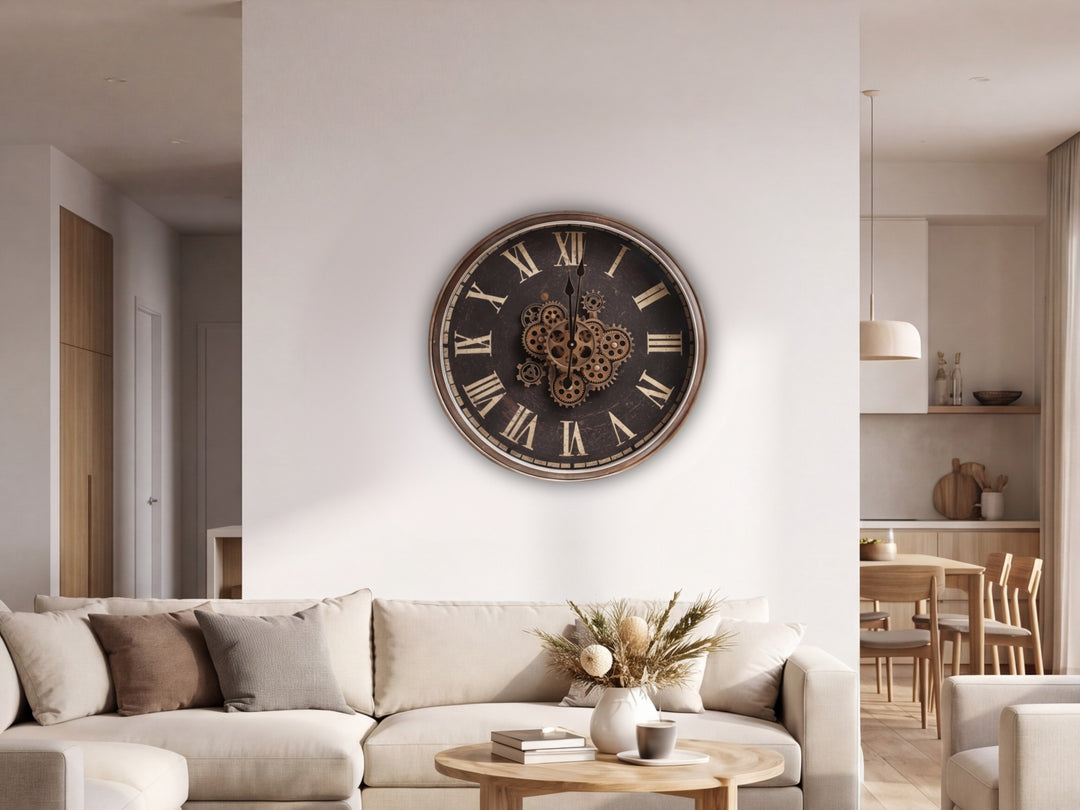 Blacksmith Roman Gear Wall Clock (60cm)