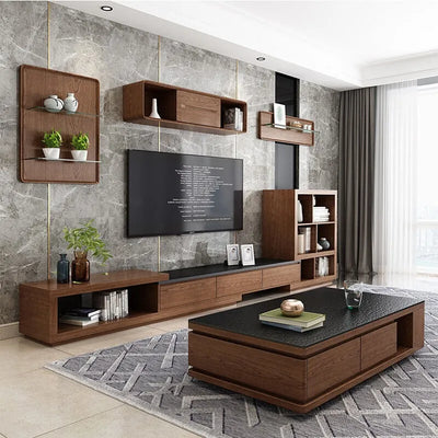 Coco Stone Top TV Unit with 3 Drawers, and Open Compartment