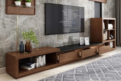 Coco Stone Top TV Unit with 3 Drawers, and Open Compartment