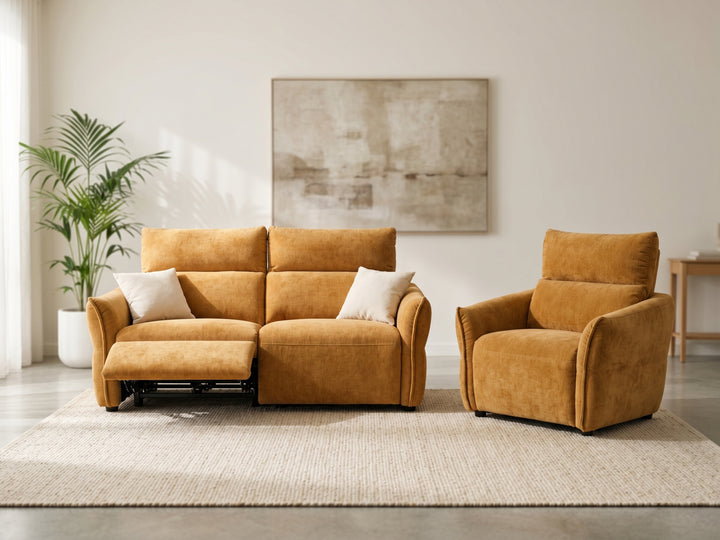 Cyprus Electric Recliner Fabric Sofa – Modern Reclining Sofa