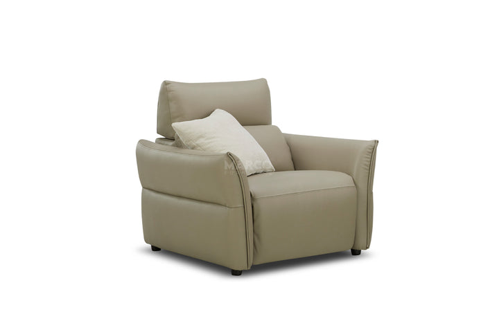 Cyprus Leather Recliner Lounge Chair with Adjustable Headrest