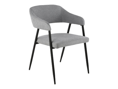 Dora Dining Chair in Black Premium PU Leather and Metal Legs