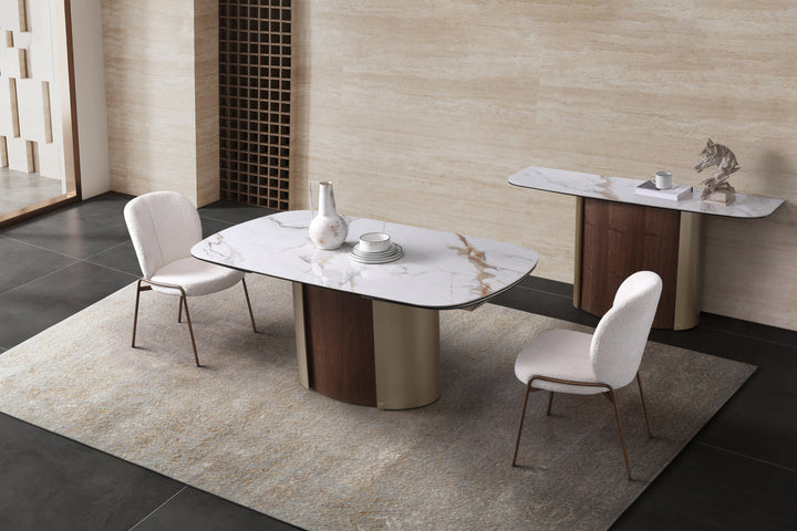 Forma Bella Sintered Stone Extendable Dining Table