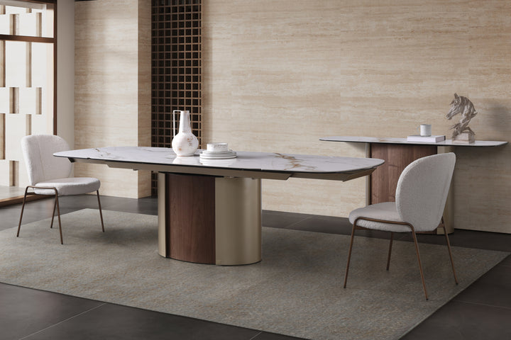 Forma Bella Sintered Stone Extendable Dining Table