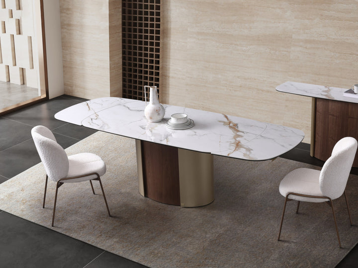 Forma Bella Sintered Stone Extendable Dining Table