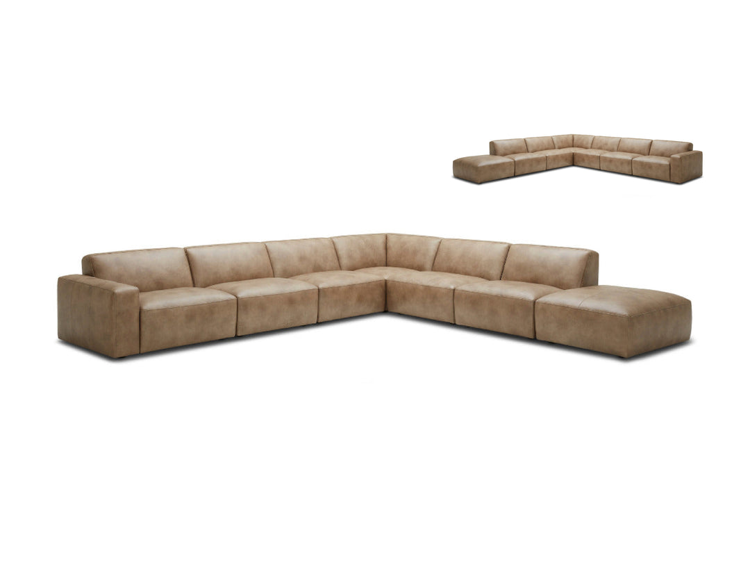 Kent Vintage Leather Lounge – Modular Corner Sofa Set