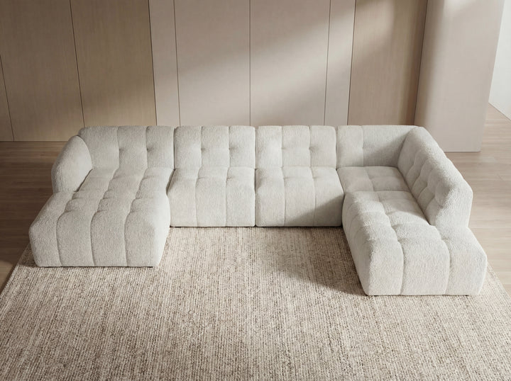 Olavia Double Chaise Modular Fabric Lounge – Modern Sectional Lounge Set