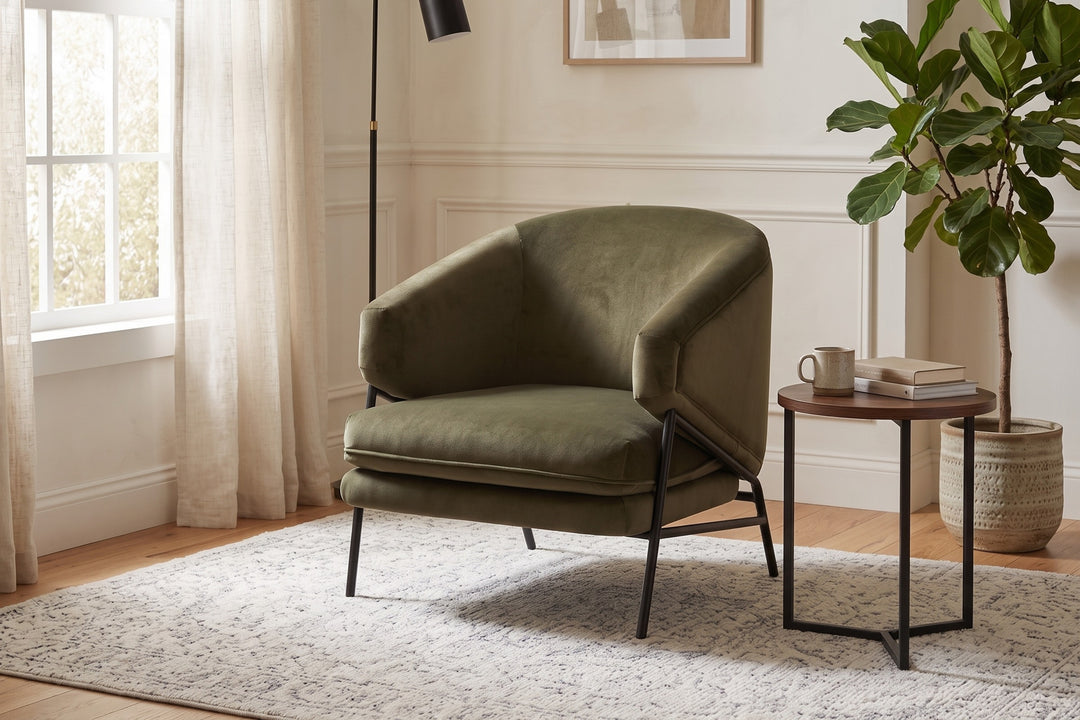Ollie Velvet Occasional Chair – Modern Accent Chair