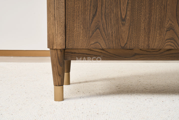 Olmo Fiorito Sintered Stone Top Buffet Table – Modern Storage Cabinet