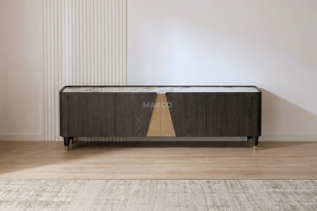 Olmo Fiorito Sintered Stone TV Unit (Black)