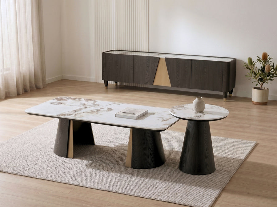 Olmo Fiorito Sintered Stone TV Unit (Black)