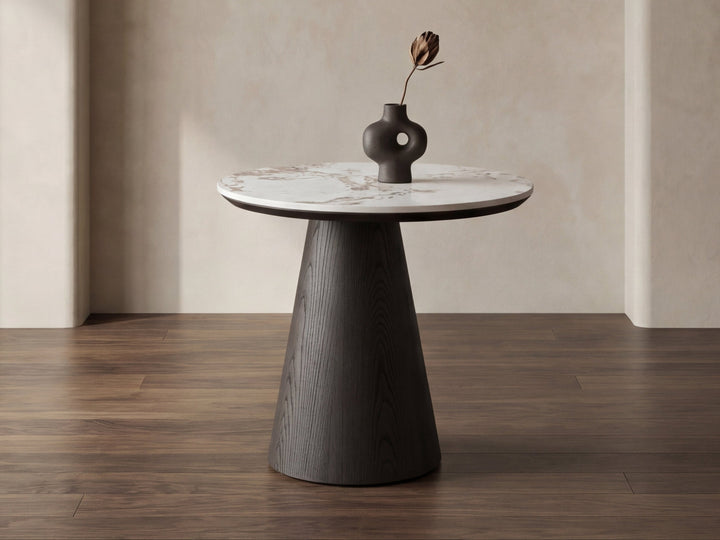 Olmo Fiorito Black Corner Table - Sintered Stone Side Table