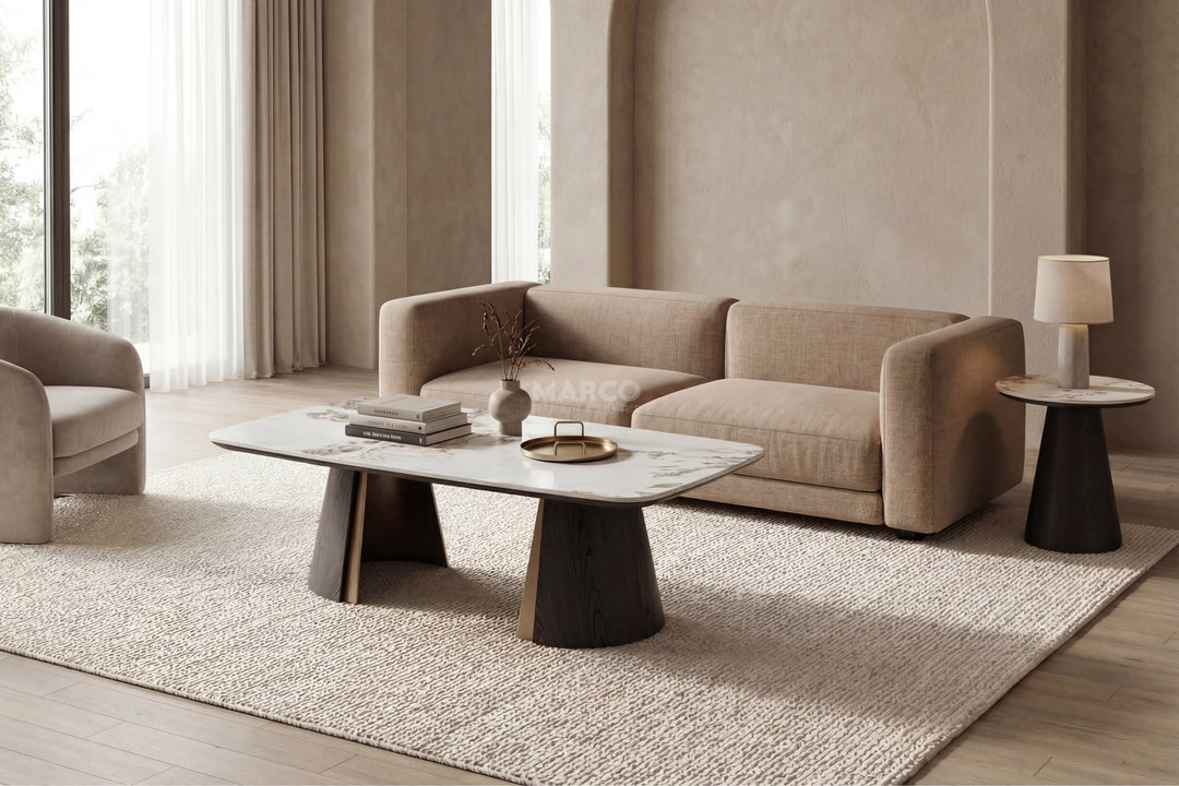 Olmo Fiorito Sintered Stone Coffee Table (Black)