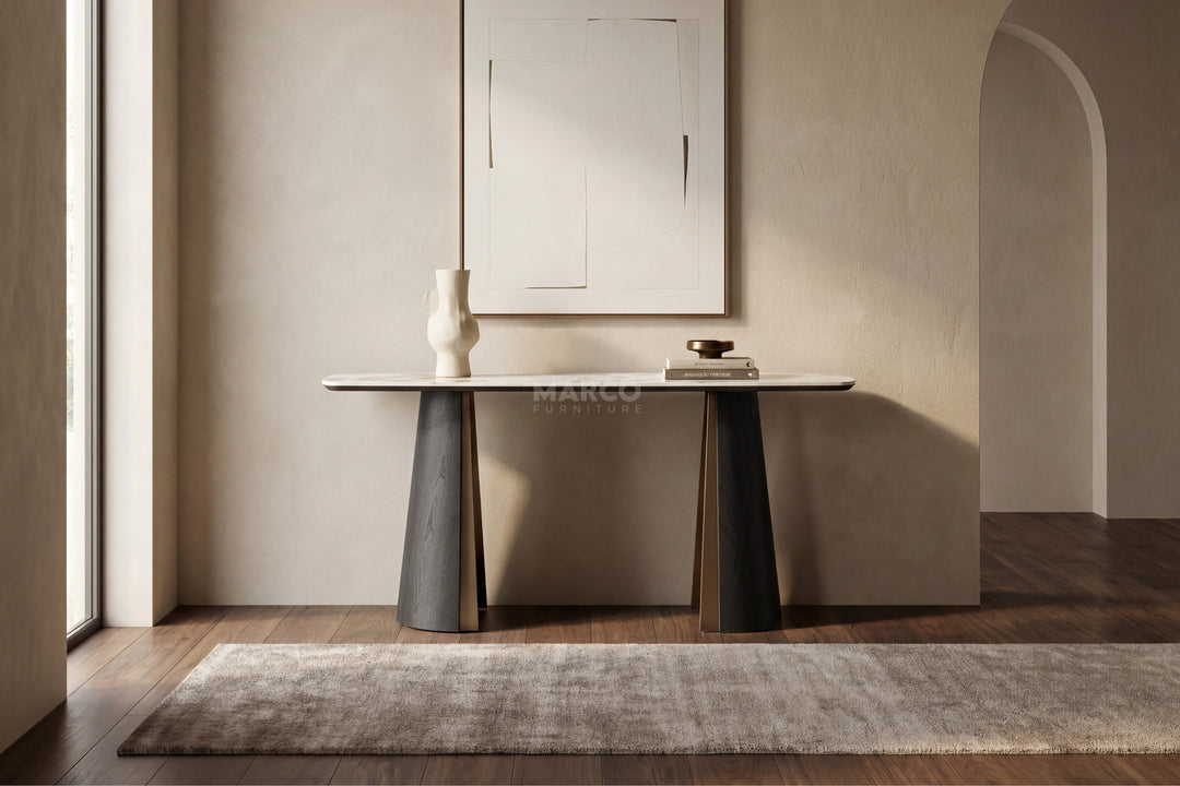 Olmo Fiorito Sintered Stone Hallway Table (Black)