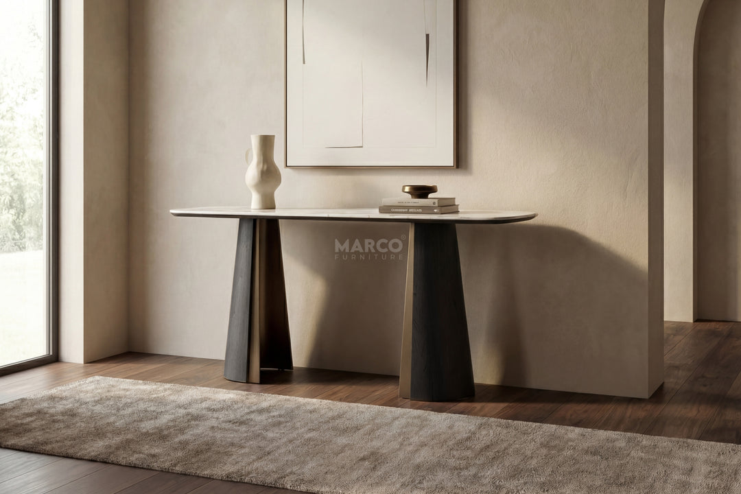 Olmo Fiorito Sintered Stone Hallway Table (Black)