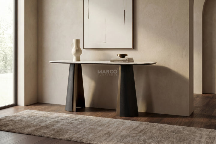 Olmo Fiorito Sintered Stone Hallway Table (Black)