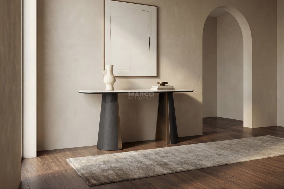 Olmo Fiorito Sintered Stone Hallway Table (Black)