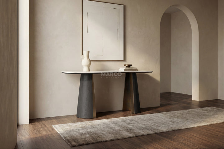 Olmo Fiorito Sintered Stone Hallway Table (Black)