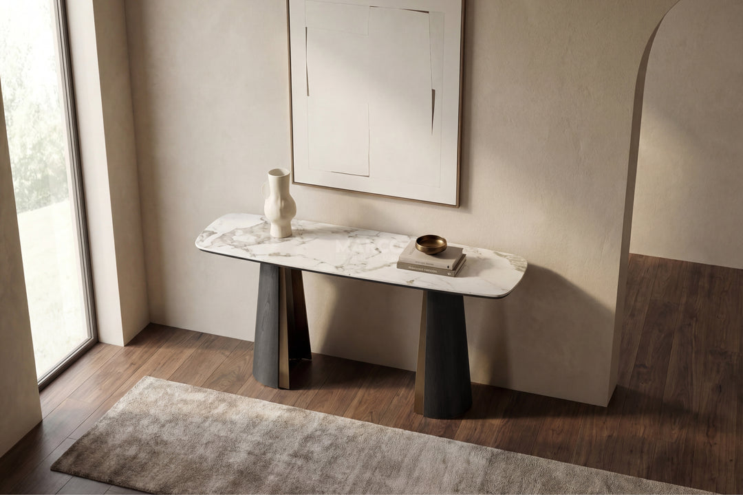 Olmo Fiorito Sintered Stone Hallway Table (Black)