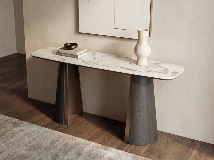 Olmo Fiorito Sintered Stone Hallway Table (Black)